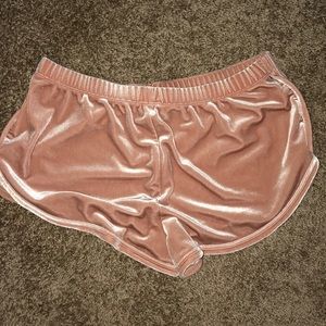 Forever 21 Beige Velvet Shorts